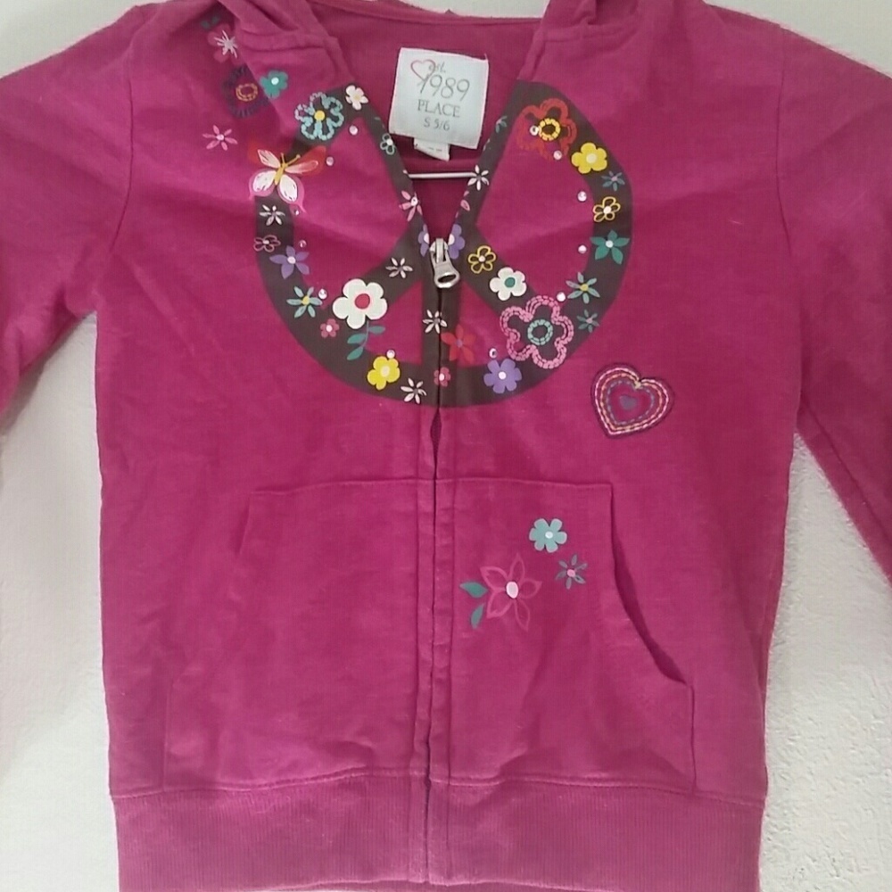 Hoodie Sweatshirt Graphic Jacket peace sign